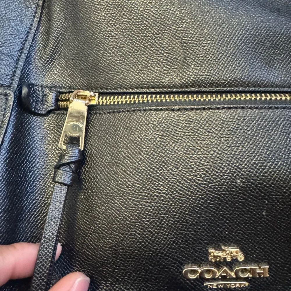 Coach Black Textured Men's Backpack - Picture 3 of 8